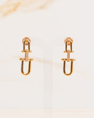 Brinco Elos Interligados Base Centro Zircônias Banho Ouro 18K