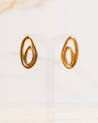 Brinco Hipoalergênico Orgânico Banho Ouro 18K