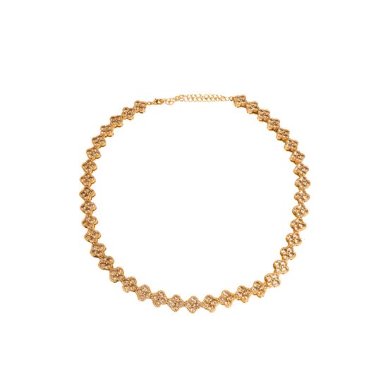 Colar Cravejado com Zircônias Ouro