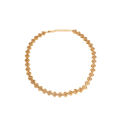 Colar Cravejado com Zircônias Ouro