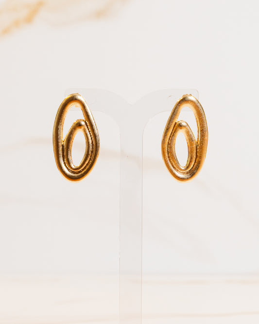 Brinco Hipoalergênico Orgânico Banho Ouro 18K