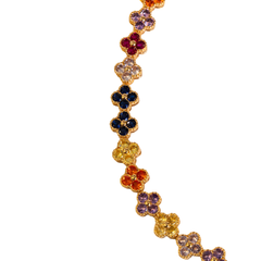 Colar Cravejado com Zircônias Coloridas