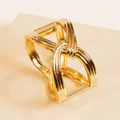 Max Bracelete Entrelaçado Vazado Dourado